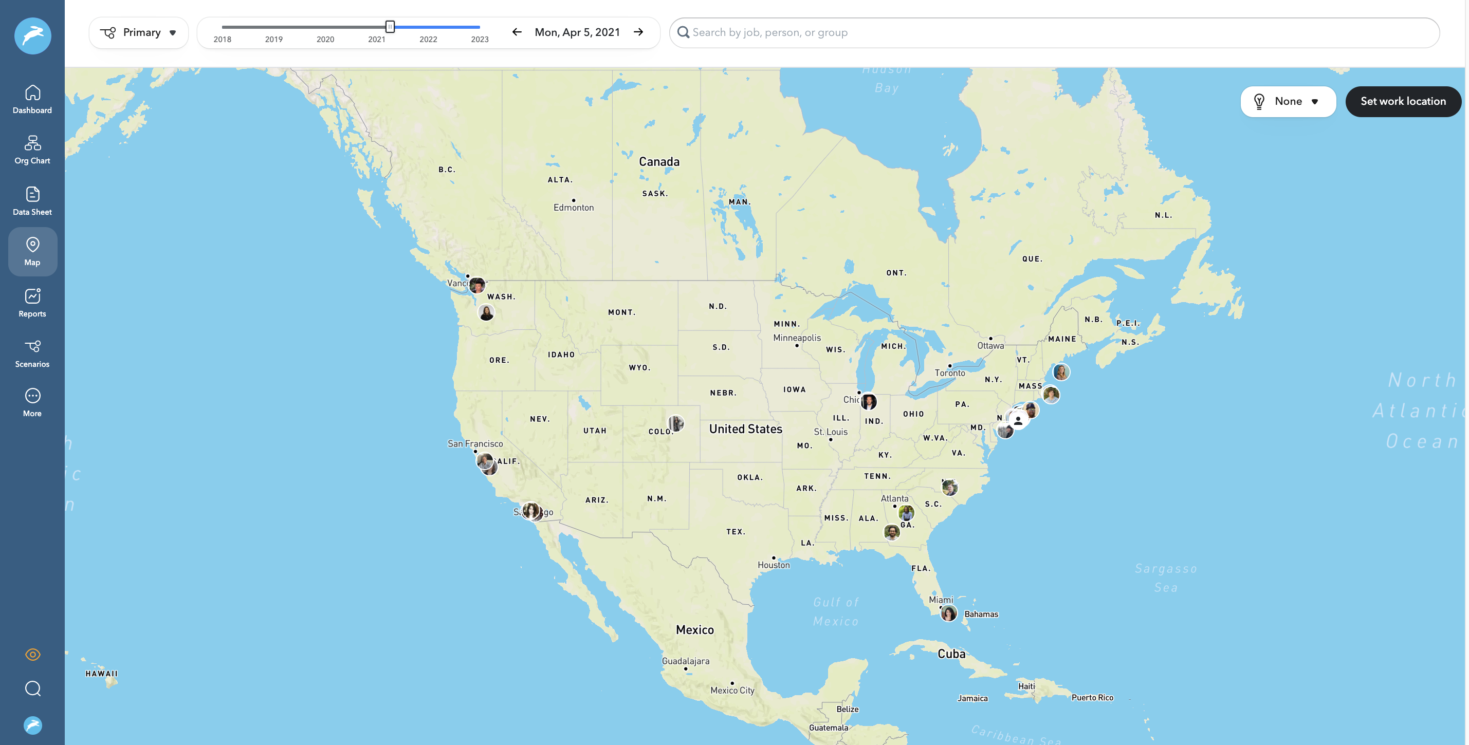 ChartHop map feature